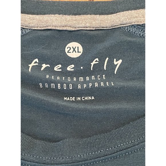 Free Fly Performance Bamboo Blue Blend Training Shirt Mens‎ XXL - Picture 5 of 7